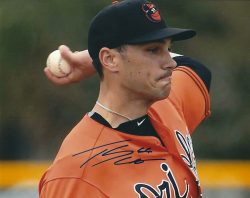AUTOGRAPHED TANNER SCOTT  8X10 Baltimore Orioles Photo