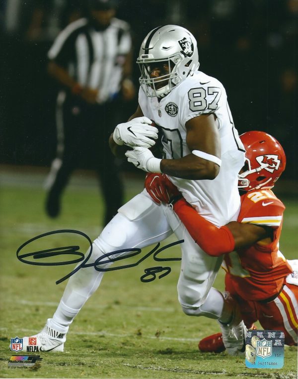 Autographed JARED COOK 8X10 Oakland Raiders photo