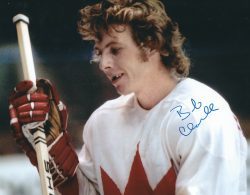 Autographed BOB CLARKE 8X10 photo - Philadelphia Flyers