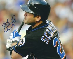 Autographed BRIAN SCHNEIDER 8X10 New York Mets photo