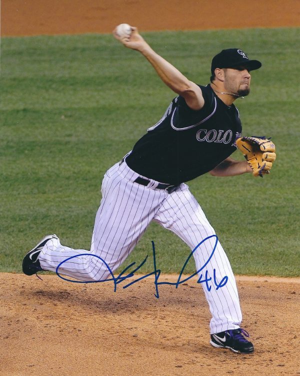 AUTOGRAPHED JASON HAMMEL 8X10 Colorado Rockies Photo