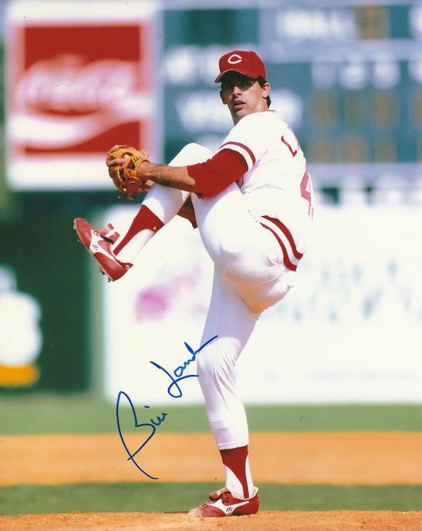 AUTOGRAPHED BILL LANDRUM 8X10 Cincinnati Reds Photo