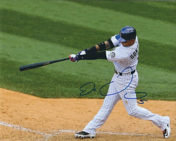 AUTOGRAPHED CARLOS GONZALEZ 8X10 Colorado Rockies Photo
