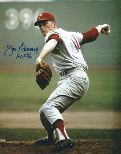 Autographed  JIM BUNNING HOF 96 8X10 Philadelphia Phillies photo