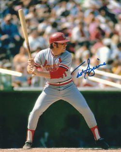 AUTOGRAPHED TED SIZEMORE 8X10 St. Louis Cardinals photo