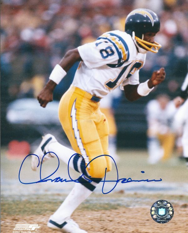 Autographed CHARLIE JOINER 8x10 San Diego Chargers Photo