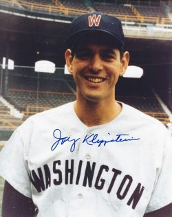AUTOGRAPHED JOHNNY KLIPPSTEIN 8x10 Washington Senators Photo