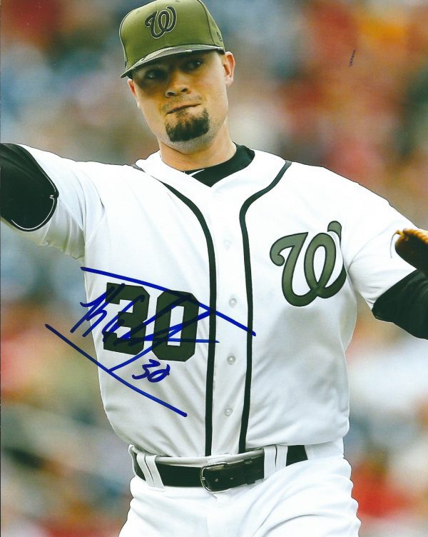 Autographed KODA GLOVER 8X10 Washington Nationals Photo