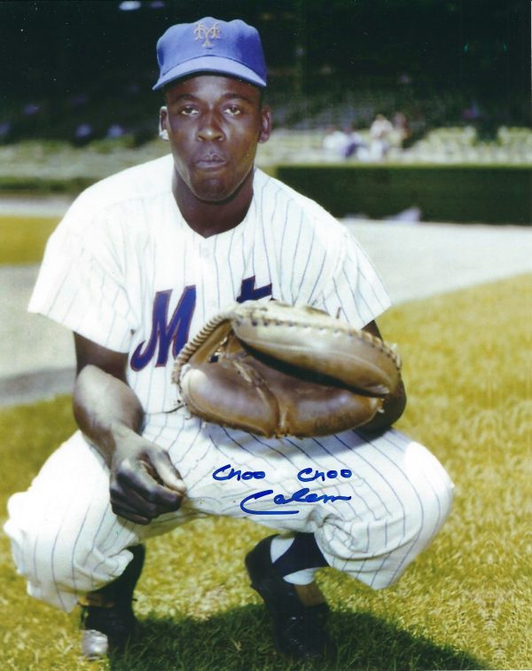 AUTOGRAPHED CHOO CHOO COLEMAN 8X10 New York Mets photo