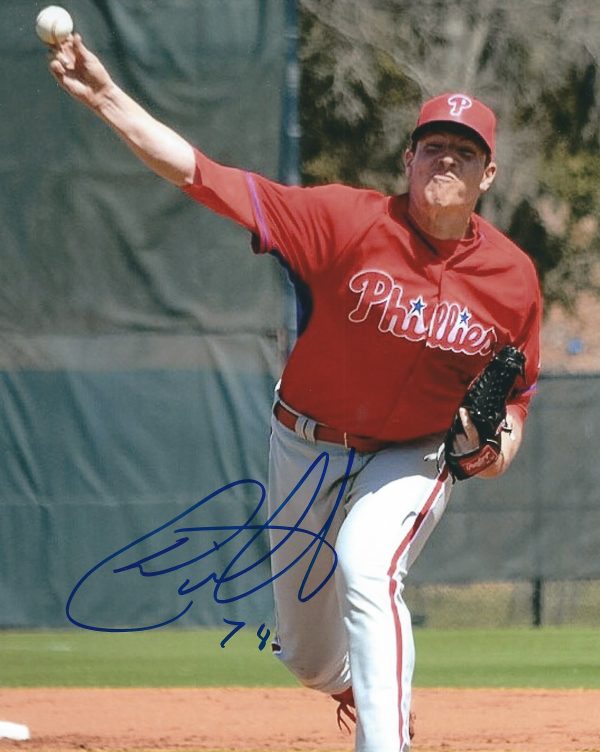 AUTOGRAPHED NICK PIVETTA 8X10 Philadelphia Phillies Photo