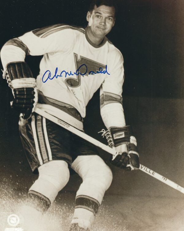 Autographed AB MCDONALD 8x10 St. Louis Blues Photo