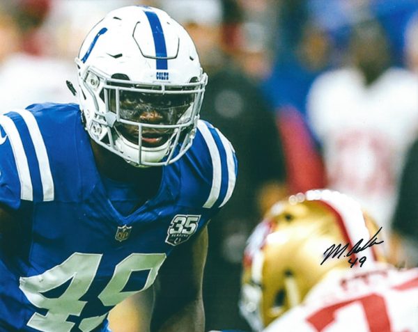 Autographed MATTHEW ADAMS 8X10 Indianapolis Colts photo