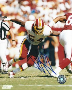 Autographed JEREMIAH TROTTER 8x10 Washington Redskins Photo