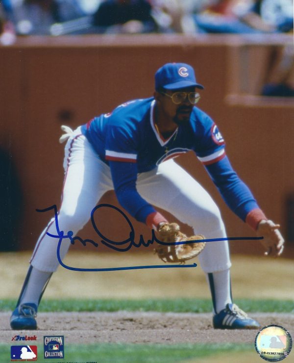 AUTOGRAPHED LEON DURHAM 8x10 Chicago Cubs Photo
