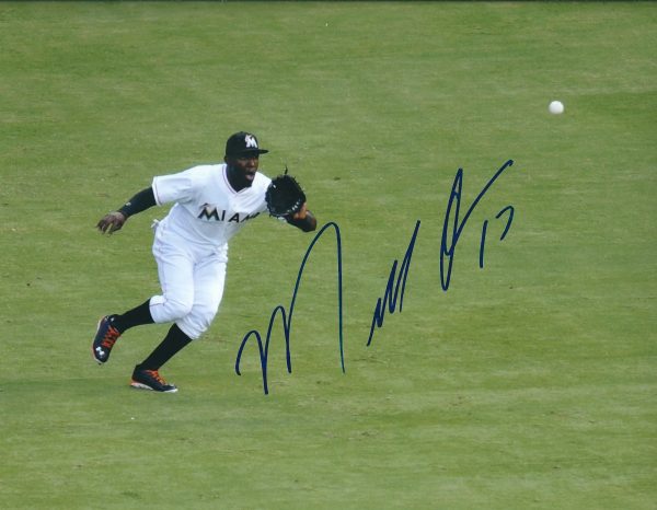 AUTOGRAPHED MARCELL OZUNA 8X10 Miami Marlins Photo