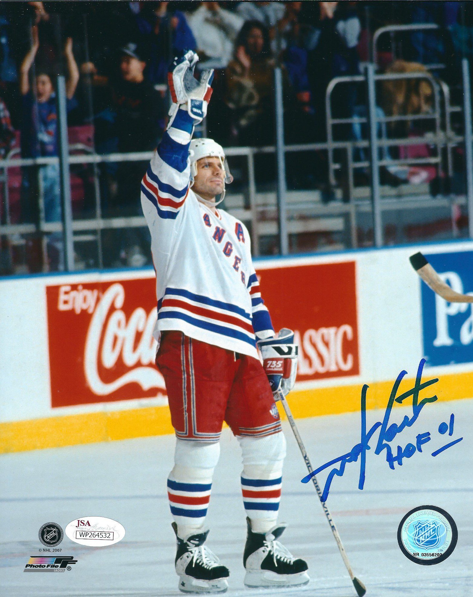 Mike Gartner Signed NHL Hockey Photo New York Rangers Autographed