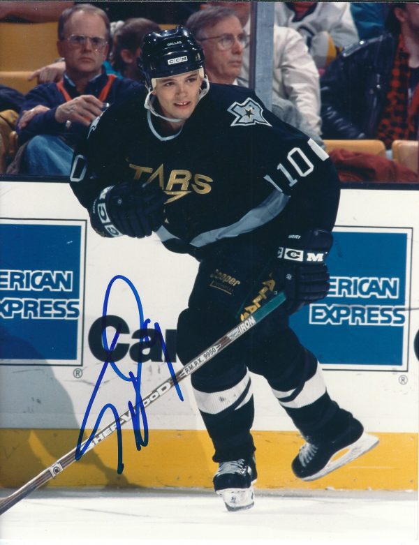Autographed TODD HARVEY 8X10 Dallas Stars  Photo