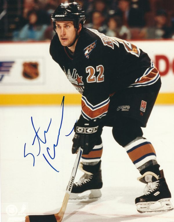 Autographed STEVE KONOWALCHUK 8x10 Washington Capitals photo.