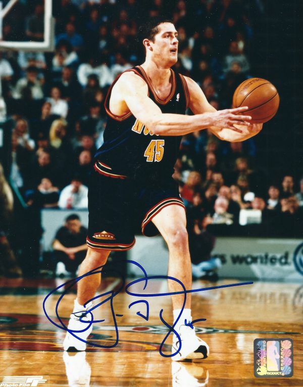 AUTOGRAPHED  RAEF LaFRENTZ 8X10 Denver Nuggets Photo