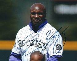 AUTOGRAPHED ERIC YOUNG 8X10 Colorado Rockies Photo