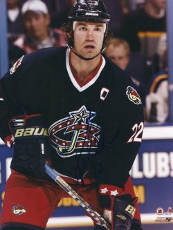 Autographed LUKE RICHARDSON  Blue Jackets Photo