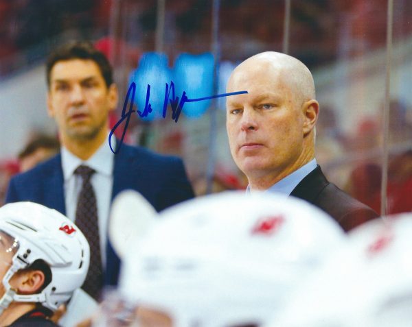 Autographed JOHN HYNES 8X10 New Jersey Devils Photo