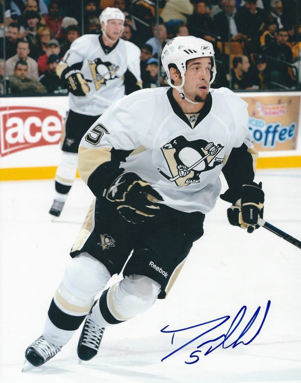 Autographed DERYK ENGELLAND 8x10 Pittsburgh Penguins Photo