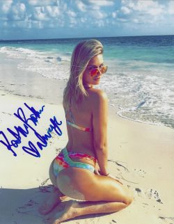 Autographed Katrina Baker UFC & MMA Ring Girl 8x10 photo with COA