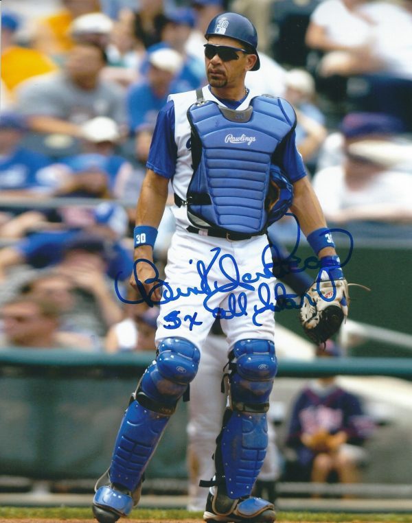 AUTOGRAPHED  BENITO SANTIAGO 8X10 Toronto Blue Jays Photo