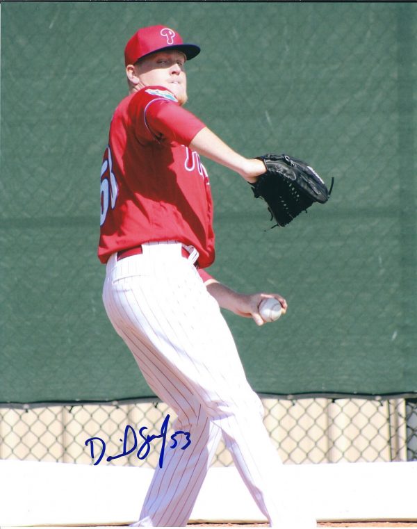 AUTOGRAPHED DANIEL STUMPF 8X10 Philadelphia Phillies Photo