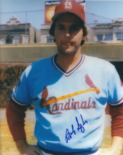 AUTOGRAPHED BOB SYKES 8X10 St. Louis Cardinals photo