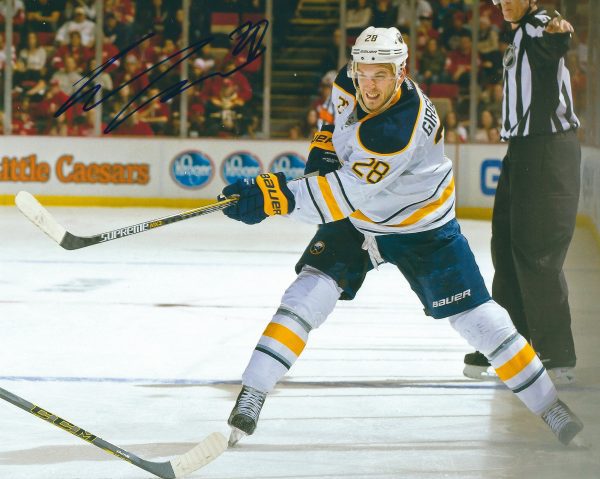 Autographed ZEMGUS GIRGENSONS  8X10 Buffalo Sabres Photo