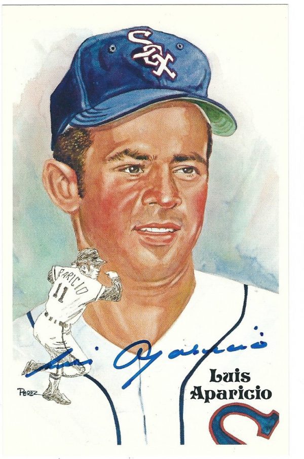 Autographed LUIS APARICIO Perez-Steele Post Card