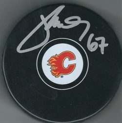 Autographed MICHAEL FROLIK Calgary Flames Hockey Puck