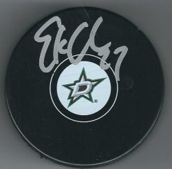 Autographed ERIK CONDRA Dallas Stars Hockey Puck