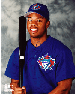 SIGNED photo SHANNON STEWART #2 Toronto Blue Jays