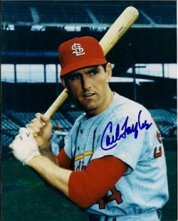 AUTOGRAPHED CARL TAYLOR St. Louis Cardinals photo