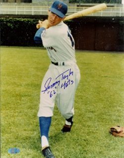 AUTOGRAPHED SAMMY TAYLOR 8x10 New York Mets photo