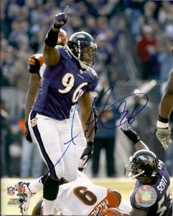 Autographed ADALIUS THOMAS Baltimore Ravens Photo