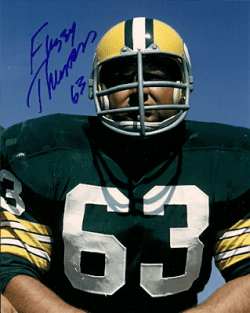 Autographed FUZZY THURSTON Green Bay Packers Photo