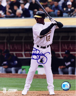 AUTOGRAPHED SIGNED photo TERRENCE LONG #1 Oakland A's