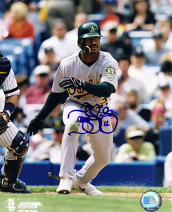 AUTOGRAPHED SIGNED photo TERRENCE LONG #3 Oakland A's