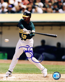 AUTOGRAPHED SIGNED photo TERRENCE LONG #4 Oakland A's