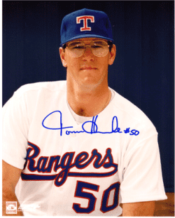 AUTOGRAPHED SIGNED photo TOM HENKE Texas Rangers
