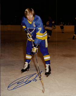 Autographed GARRY UNGER 8X10 St. Louis Blues Photo
