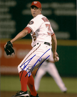Autographed RYAN WAGNER Washington Nationals Photo