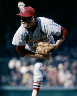 AUTOGRAPHED RAY WASHBURN St. Louis Cardinals photo