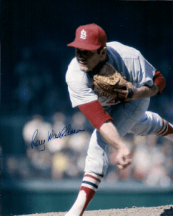 AUTOGRAPHED RAY WASHBURN St. Louis Cardinals photo