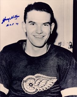 Autographed HARRY WATSON Detroit Red Wings Photo