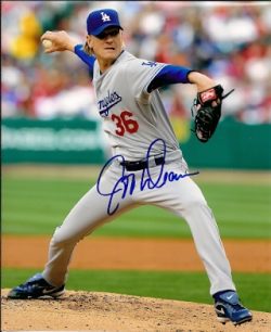 AUTOGRAPHED JEFF WEAVER Los Angeles Dodgers photo
